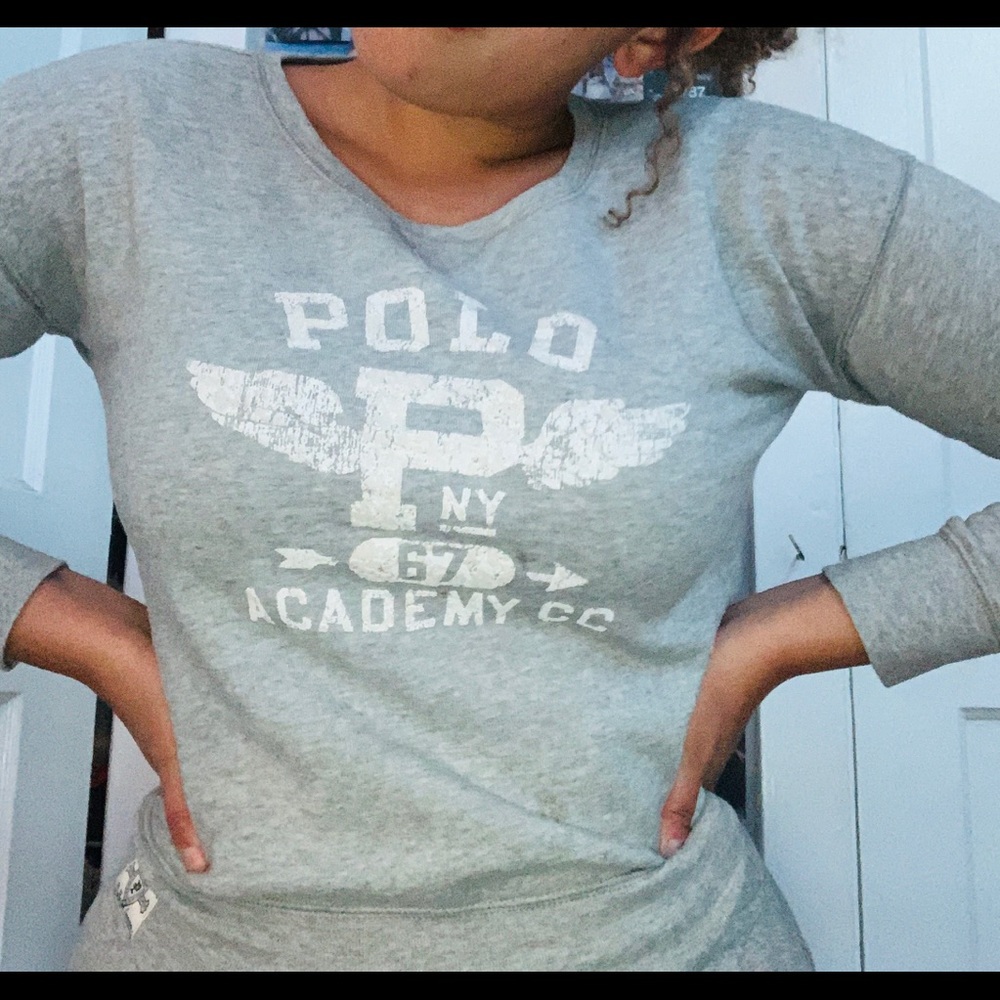 Polo Ralph Lauren gray crew neck sweatshirt